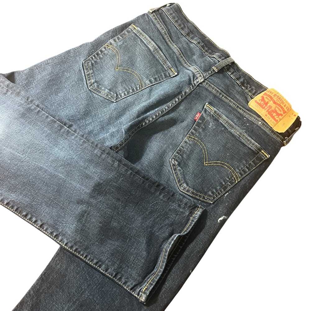 Levis 501 Mens Paint Splatter Button Fly Jeans Tag 34x30 Measures 32x27 Fair